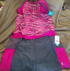 NWT Free Country swim Shorts and Top